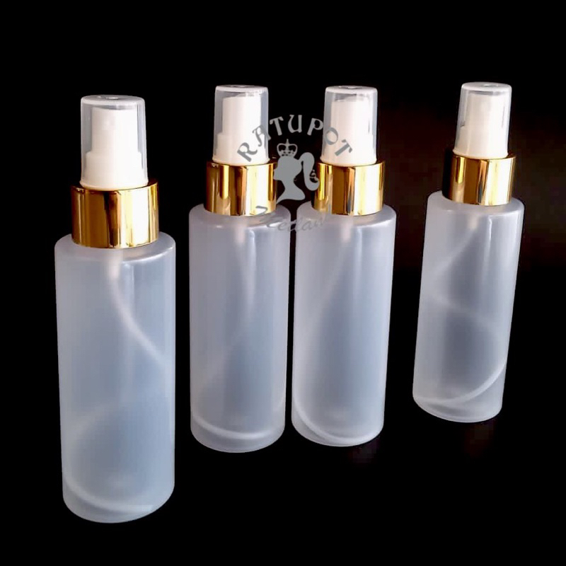 botol 100 ml pet plastik frosted kiano spray gold