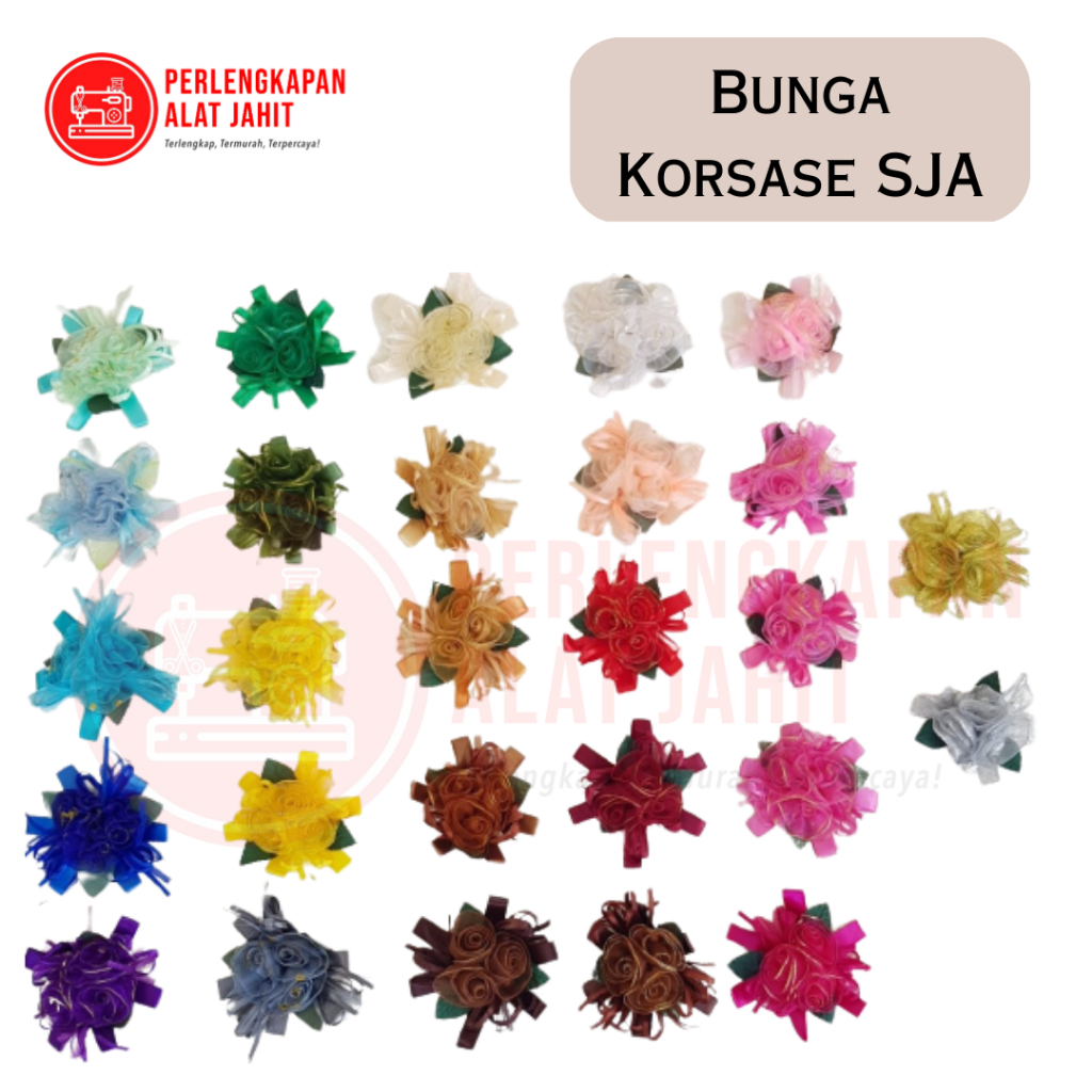 Bunga Korsase SJA, Aplikasi bunga, Aplikasi Baju, Aplikasi DIY, Aplikasi tempel, Bunga tempel