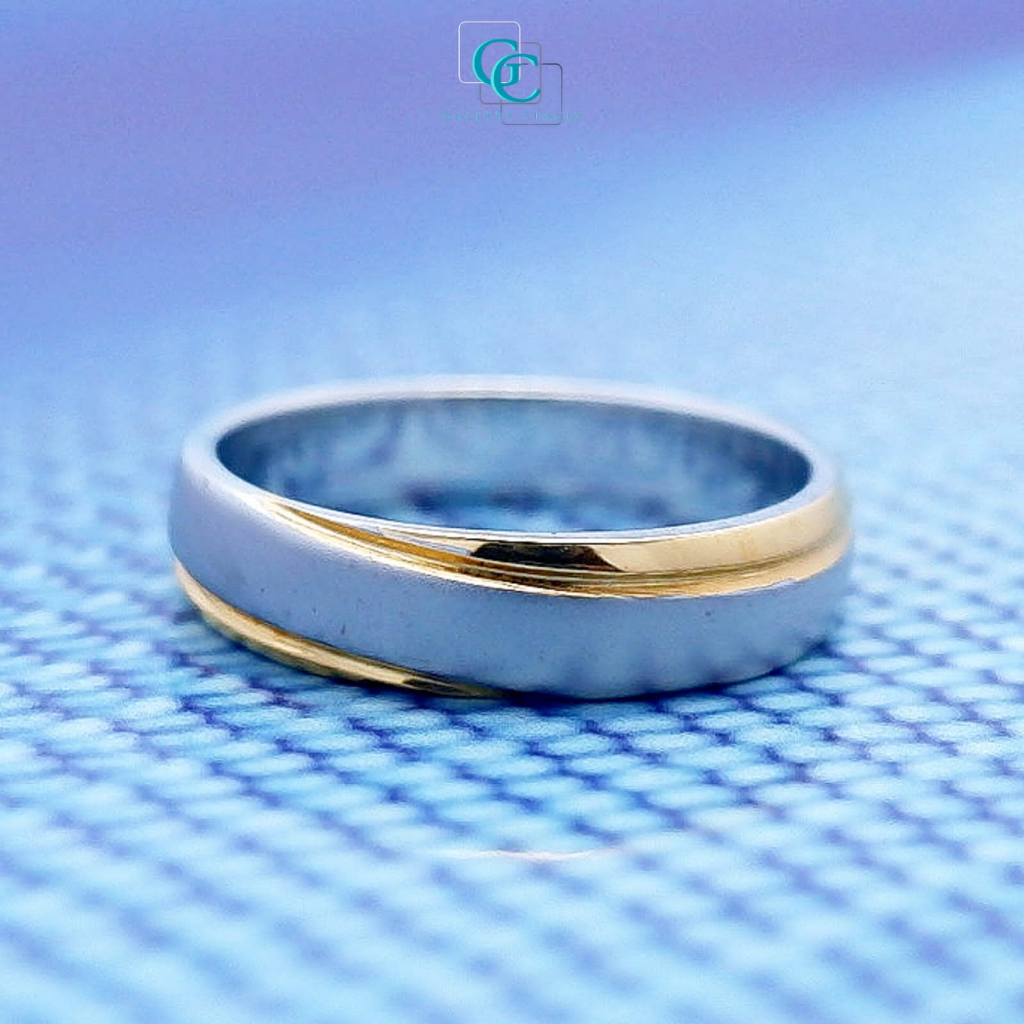 Cincin tunangan perak pria kawin nikah 104