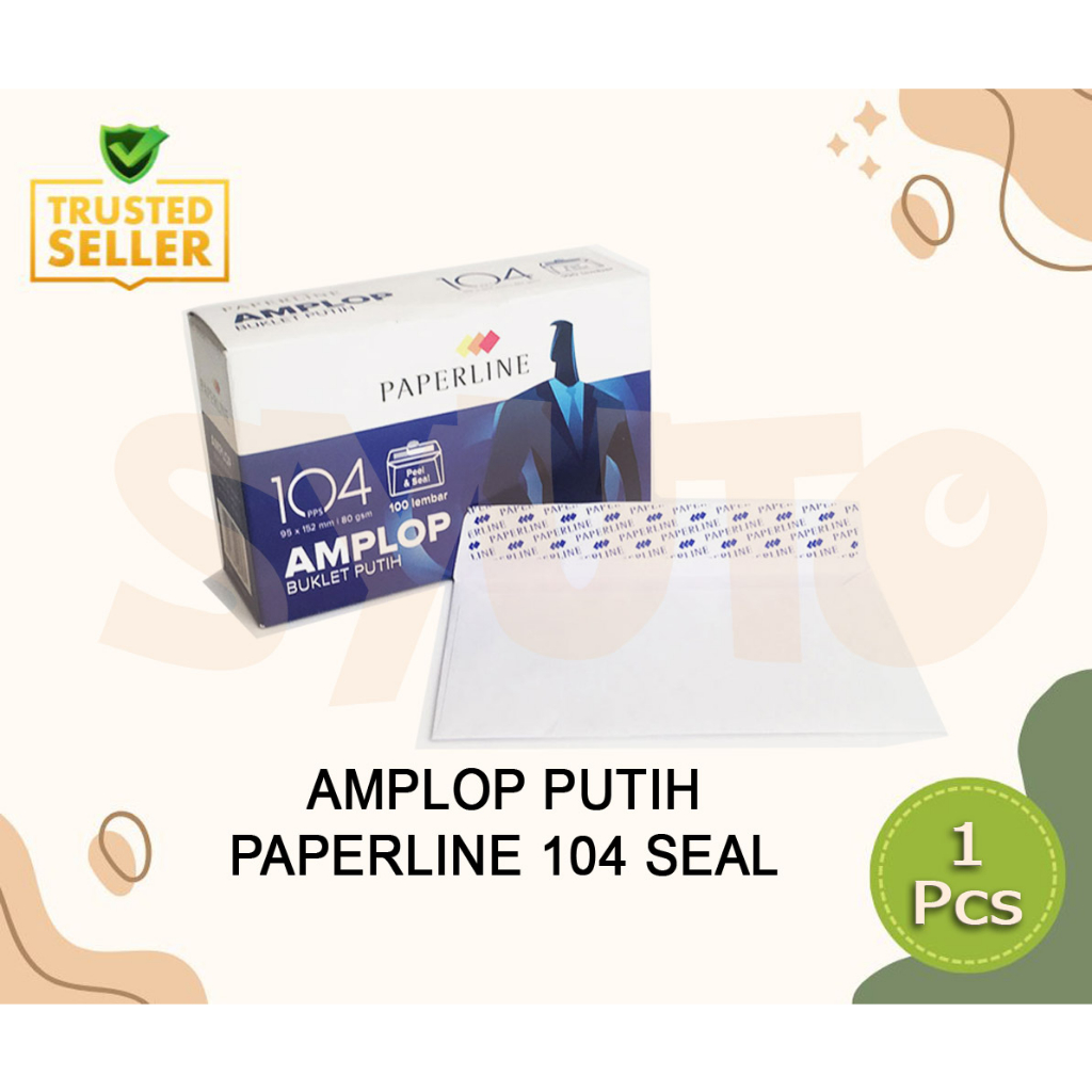 

ECER Amplop / amplop putih + perekat lem / AMPLOP PAPERLINE 104 PPS SEAL