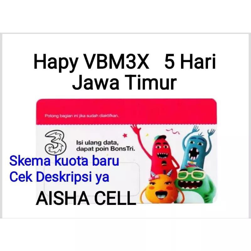 Voucher Tri 6 GB 5 Hari / BM3X Nasional