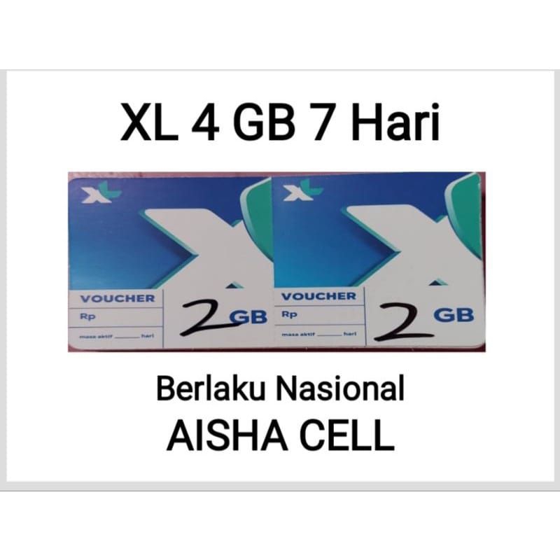 Voucher XL 4,5 GB 7 Hari Nasional