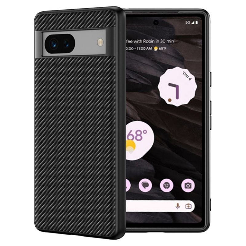 Case Pixel 7 / Pixel 7 Pro / Pixel 7a Carbon Fiber Texture Premium Leather Hard Cover