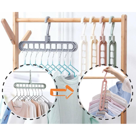 GANTUNGAN BAJU 9 IN 1 - Magic Hanger Gantungan Baju Organizer 9 in 1 Serbaguna GANTUNGAN BAJU MAGIC/