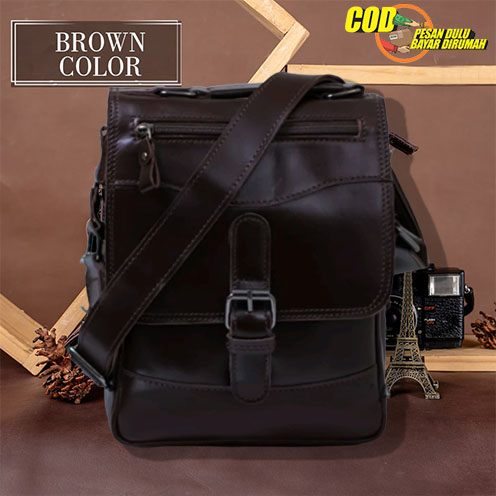 Tas Kulit Tas Pria Tas Selempang Kulit Sapi Slingbag Kulit Laki Cowok