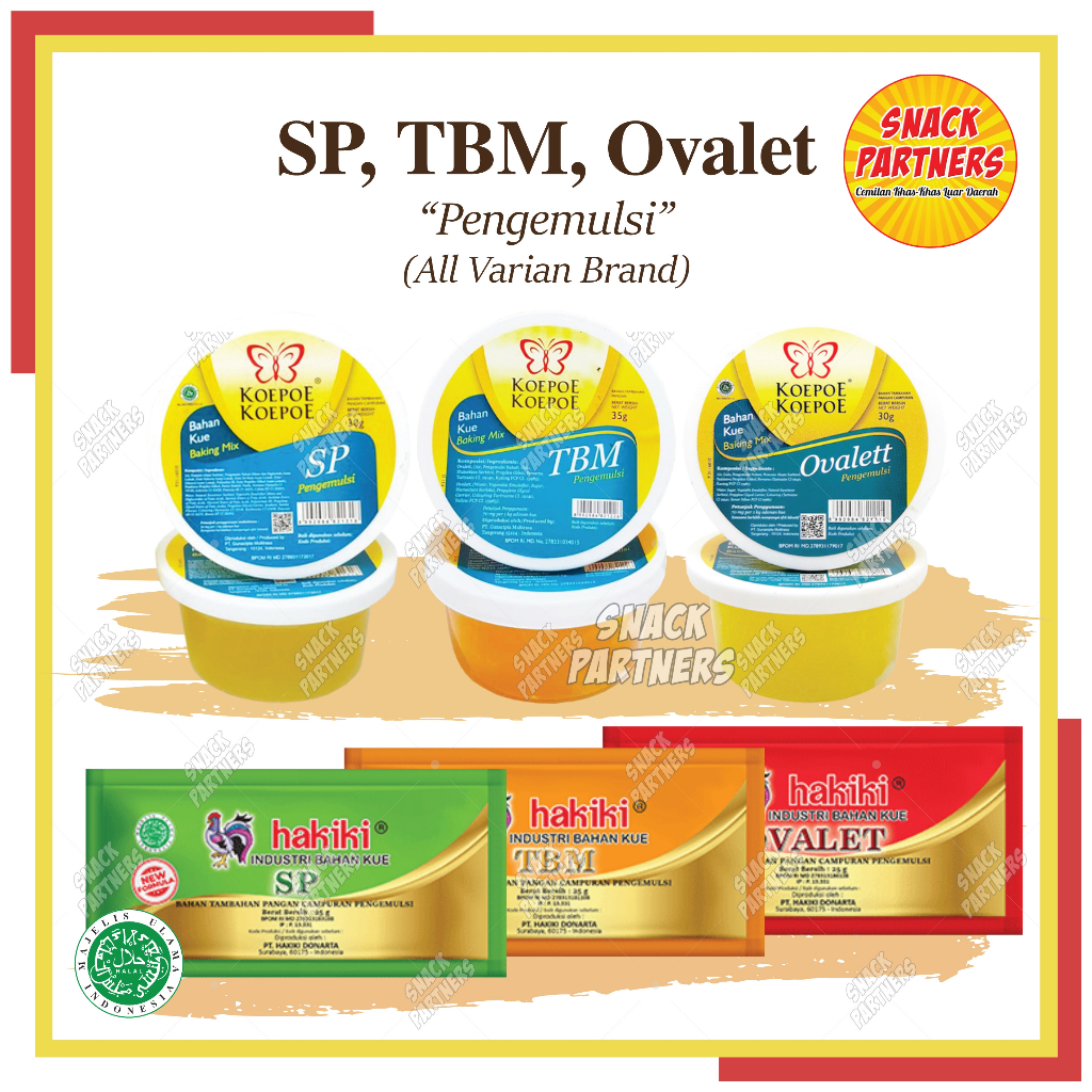 

KOEPOE Pengemulsi - Sponge SP, TBM, Ovalett - Bahan Kue / Baking Mix - 30 35 GR