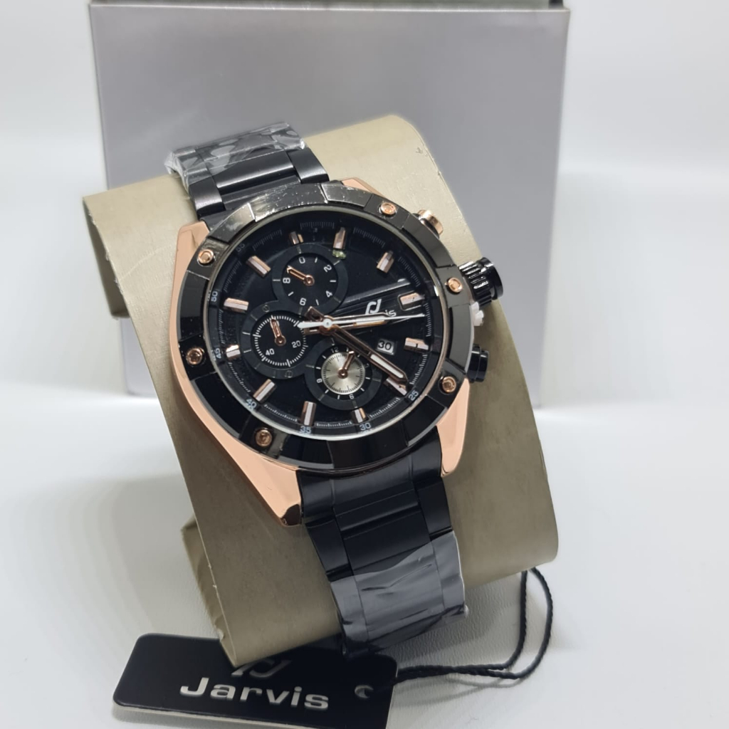 Grosiran Jam Tangan Pria Fashion Jarvis Original Tanggal Aktif Stainless Steel SV 6062 Free Box Dan 