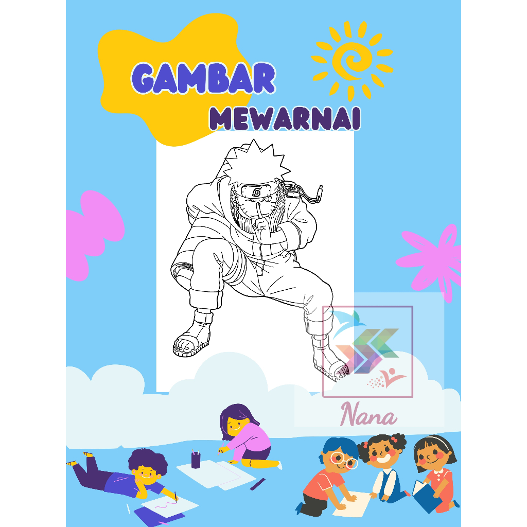 Gambar Sketsa Mewarnai / Naruto / Part 1 / Gambar Sketsa / Gambar mewarnai / Kertas Gambar Mewarnai 