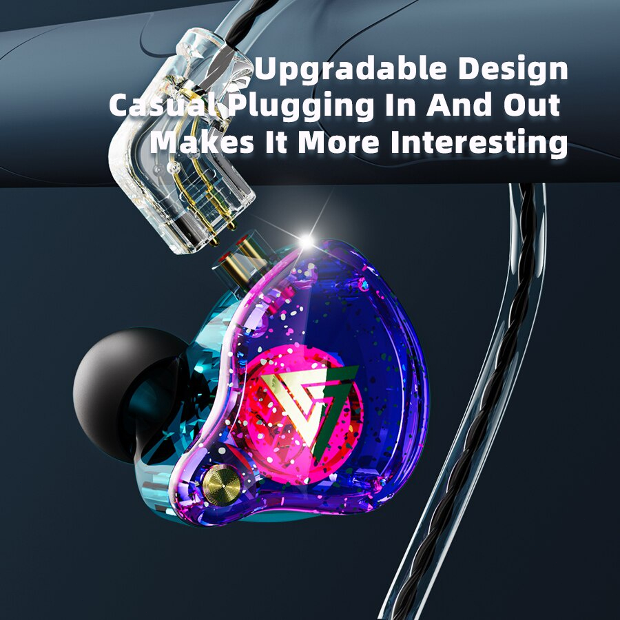 New Arrival Headset Qkz Ak6 Qkz Ak6 Pro Qkz Ak6 Max Dengan Mikrofon In-Ear Monitor Earphone Dinamis