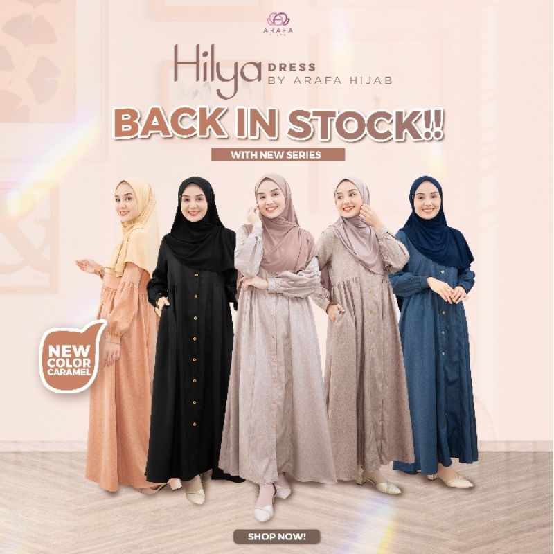 Hilya dress gamis casual by arafa hijab