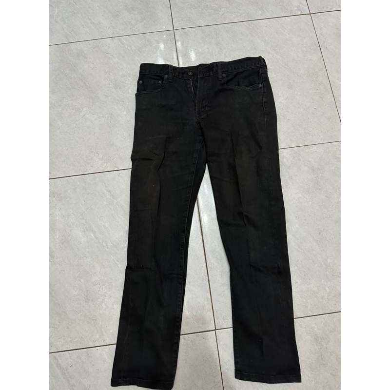 denim uniqlo selvedge black