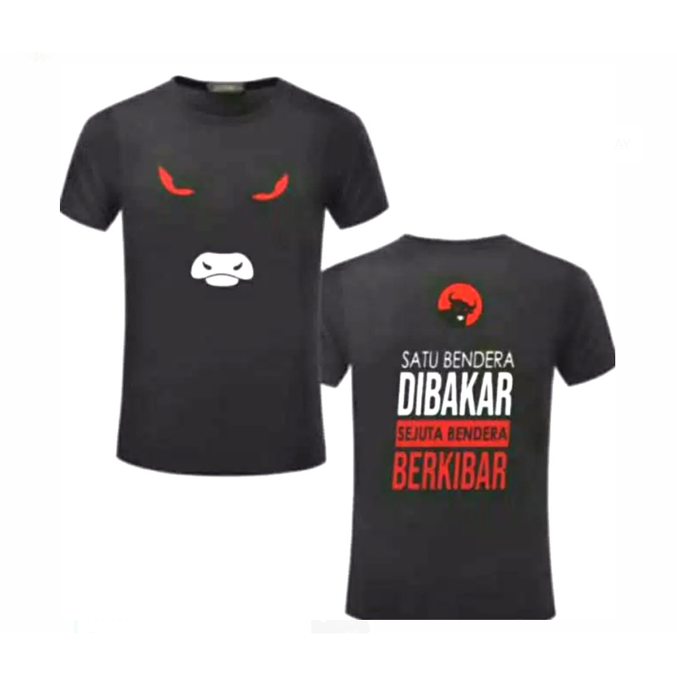 Kaos Tshirt Baju Murah Distro SATU BENDERA Ganjar Pranowo PDIP Perjuangan PDI Pemilu Partai Demokras