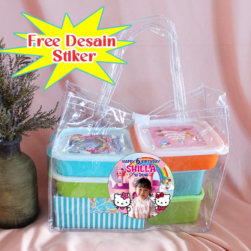 

Tas Hampers Goodie Bag Mika Premium Tebal UK. 30 X 14 X 25 Dan Stiker Custom Nama