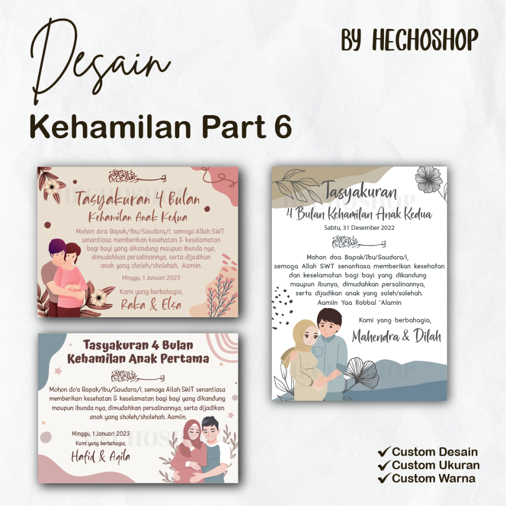 

Stiker/Kartu Tasyakuran 4/7 Bulan Kehamilan BATCH 6 [HECHOSHOP]