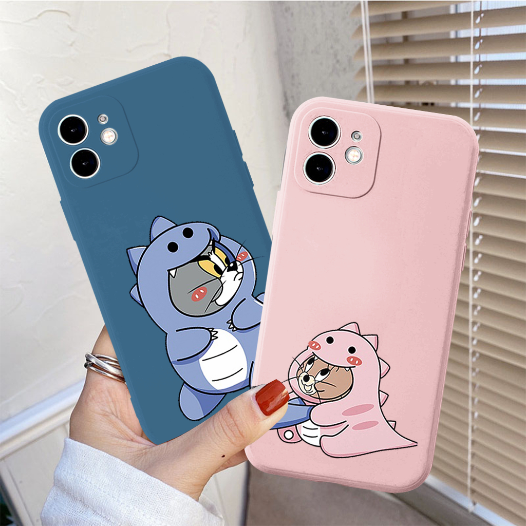 Case Couple Untuk Iphone 14 13 12 11 Pro Max 13 Mini Xr X Xs Max Bumper Kesing Motif T0m & Jery Soft