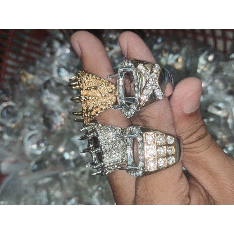 Grosir 1 Kodi Cincin Germanium Model Gigi Campu-Campur