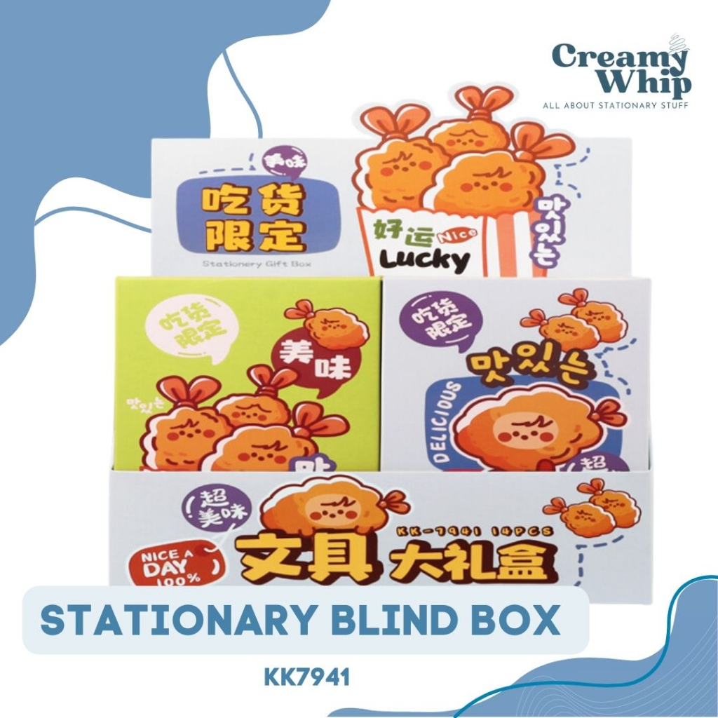 

Foodie Stationary Set Blind Box - Set kotak Stationary Package Set Alat Journaling dan Mencatat