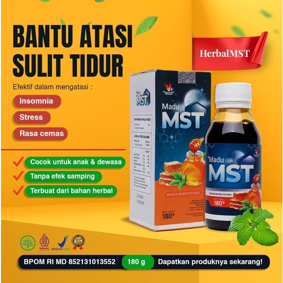 herbalMST Madu Susah Tidur Solusi Untuk Atasi Insomnia dan Gangguan Kecemasan
