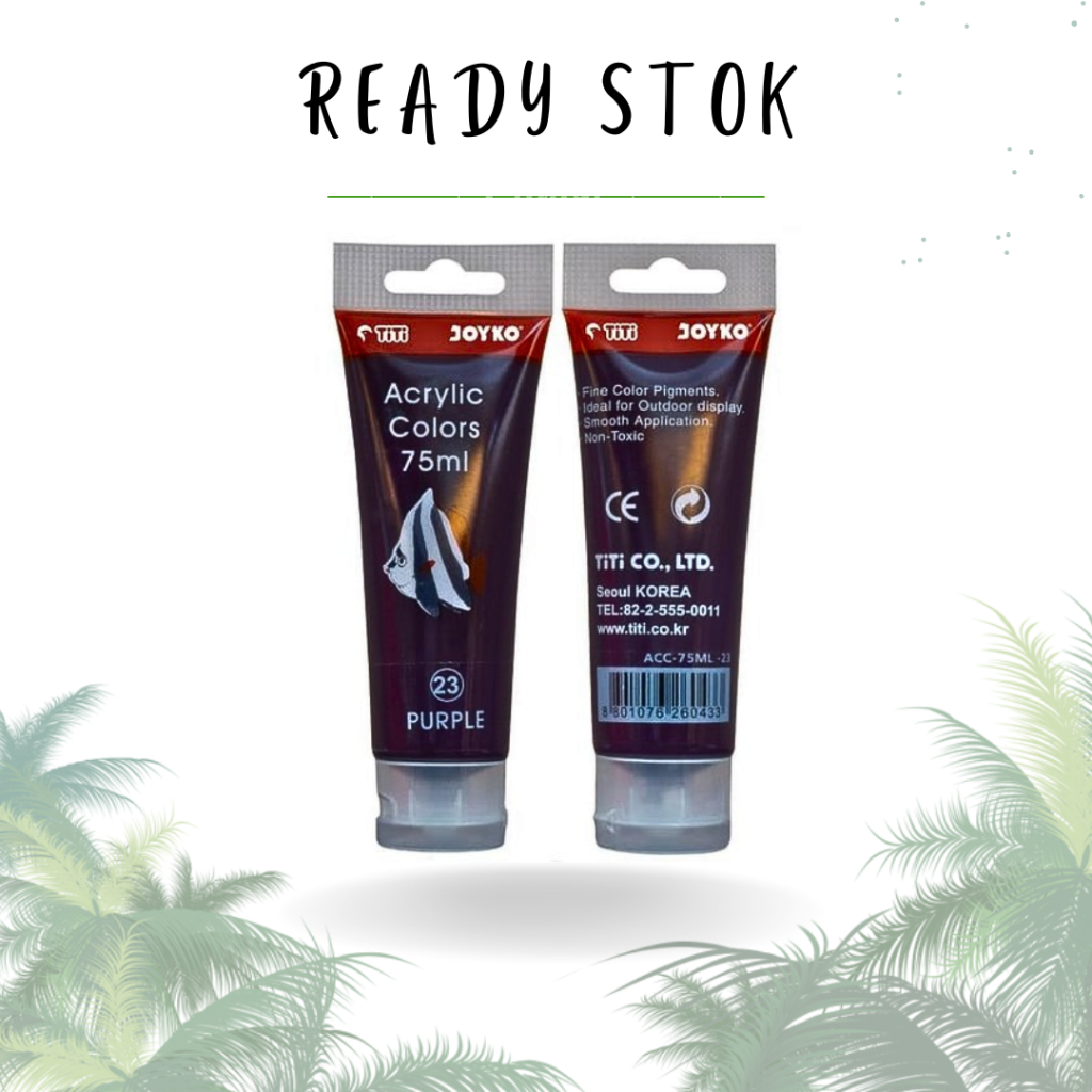 

CAT AKRILIK/ACRYLIC COLOR/CAT AKRILIK JOYKO/AKRILIK UNGU/ACRYLIC COLOR 75ML PURPLE (PCS)