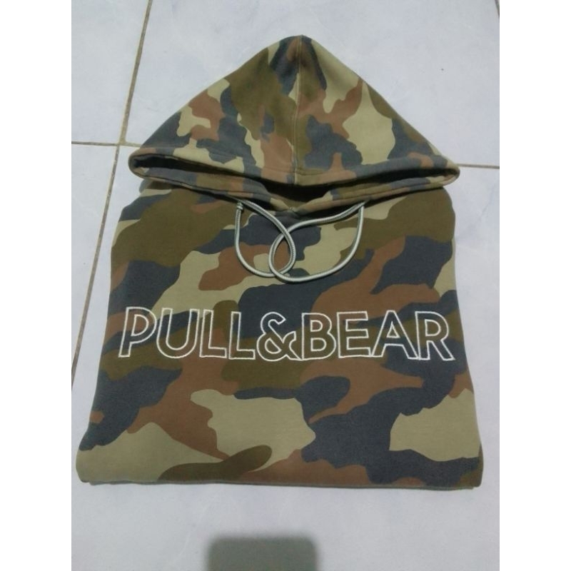 Hoodie Pull&Bear Camo Brown Original 100%