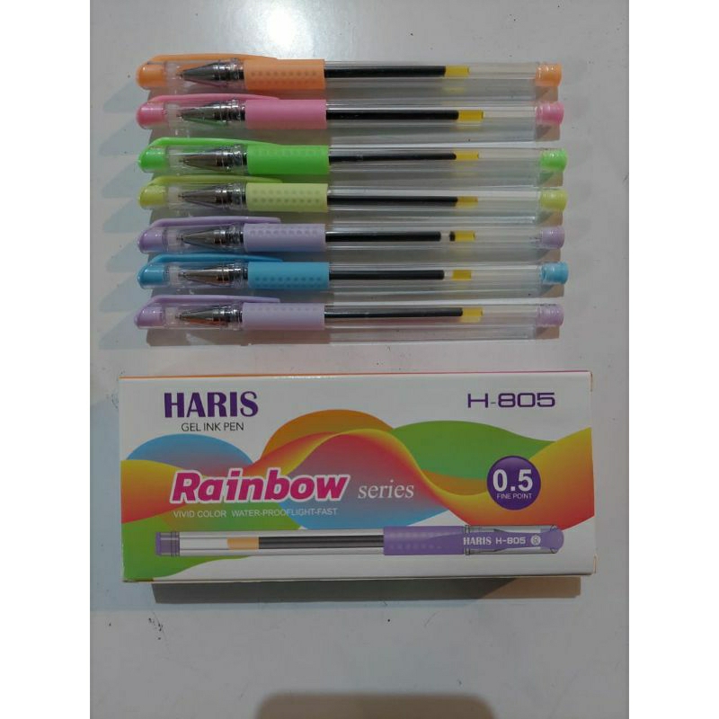 

[1 LUSIN /12PCS] BALLPOINT GEL PEN HARIS H-805 / PULPEN GEL TINTA CAIR / PENA CAIR HITAM