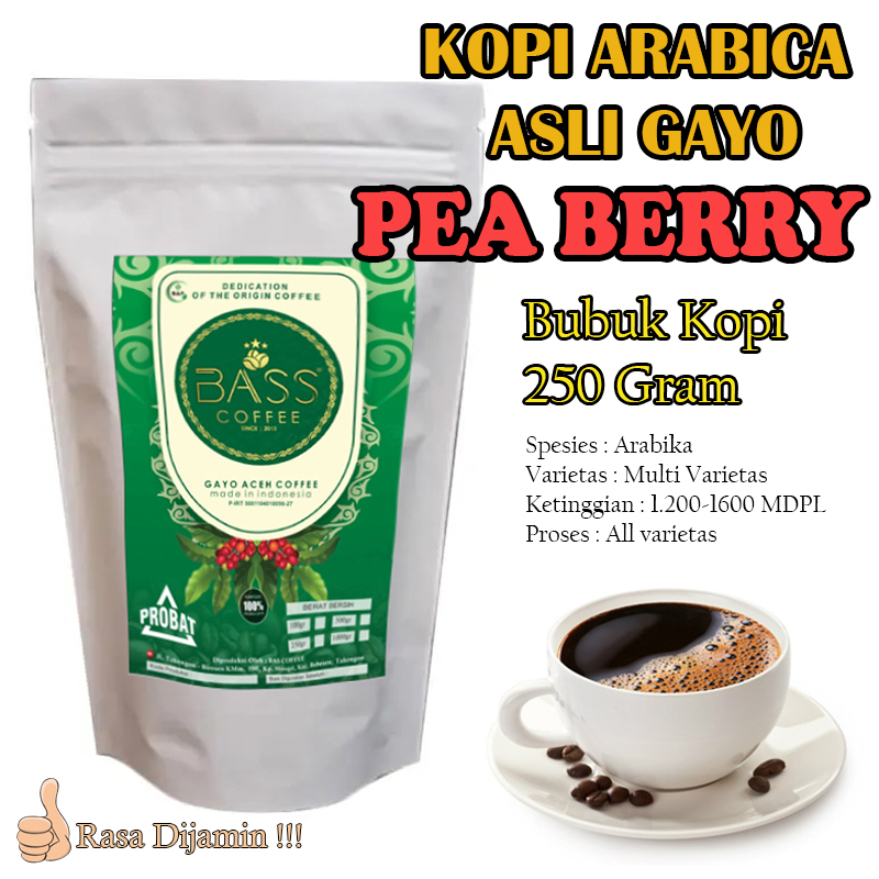 

Kopi Arabica Gayo - Pea Berry - Bubuk 250g