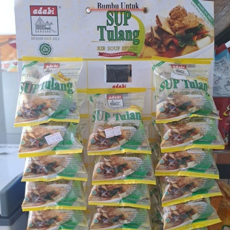 

Bumbu Sup Tulang Adabi 13gr sachet