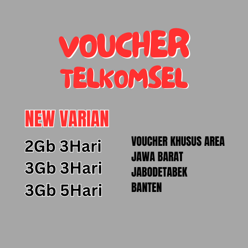 Voucher Telkomsel / Voucher Telkomsel Murah / Voucher Telkomsel Jabar / Voucher Telkomsel Jabodetabe