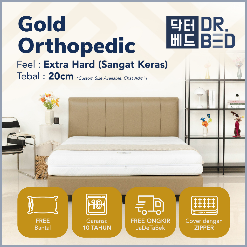 DR.BED - Fullset Kasur  Gold Orthopedic 20 cm, uk. 90x200 cm - 200x200 cm