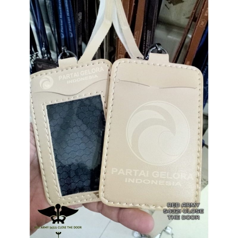 

ID Card Holder Tali Lanyard Name Tag Logo Partai Gelora