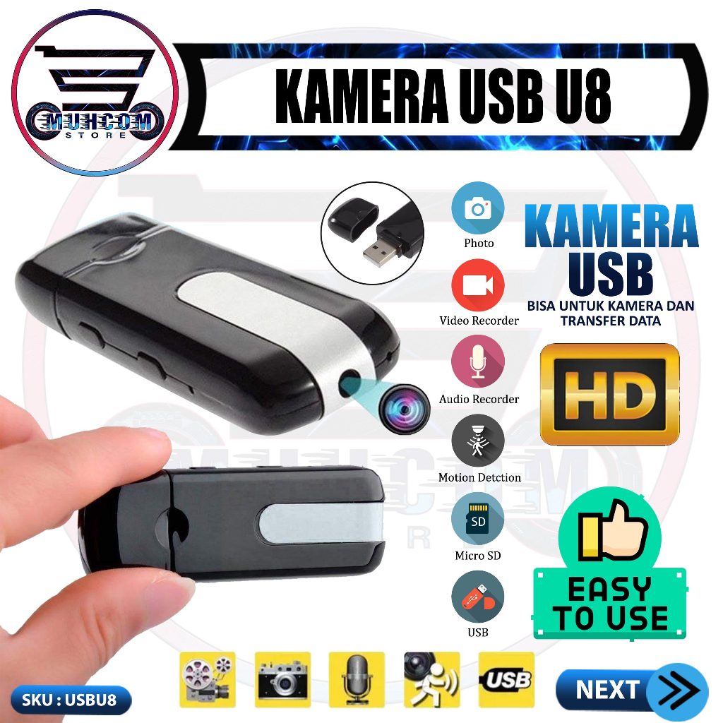 Kamera Pengintai Mini USB Flashdisk Flashdrive U8 Camera HD Pinhole Kamera Mini DV DVR Camcorder Per