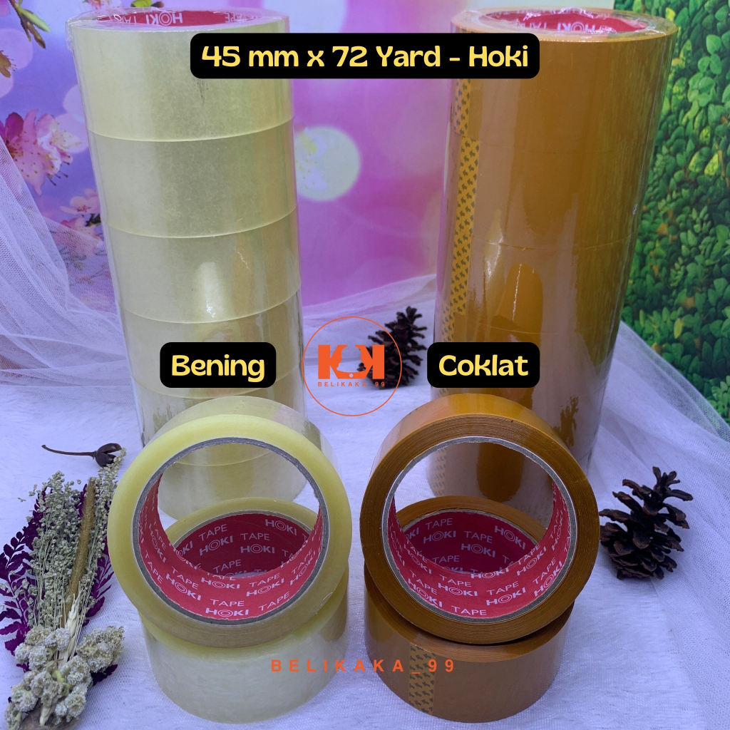 

(72 YARD X 45MM) LAKBAN BENING COKLAT OPP TAPE MEREK HOKI / LAKBAN BENING HOKI / LAKBAN COKLAT HOKI