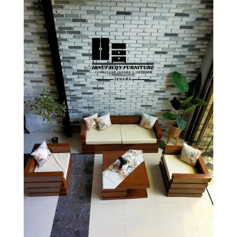 Kursi Tamu Box Minimalis, Kursi Tamu Box Kayu Jati, Kursi Tamu Kekinian