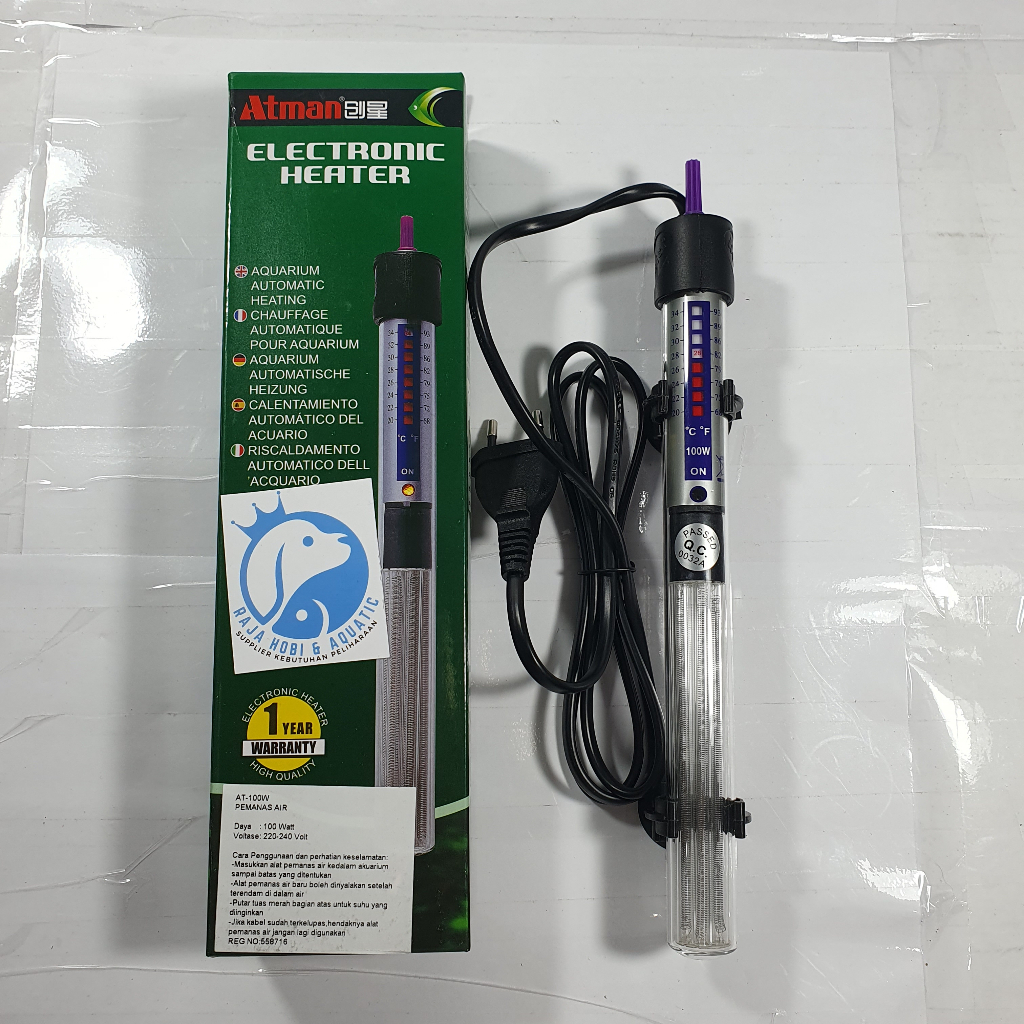 HEATER ATMAN 100W WATT PENGHANGAT PEMANAS AIR ATMAN AT-100W AKUARIUM