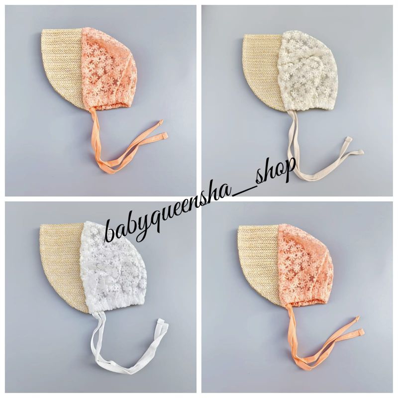 kode 108 topi bayi anak semi jerami/topi bonnet jerami/topi jerami/topi noni jerami/topi bonnet