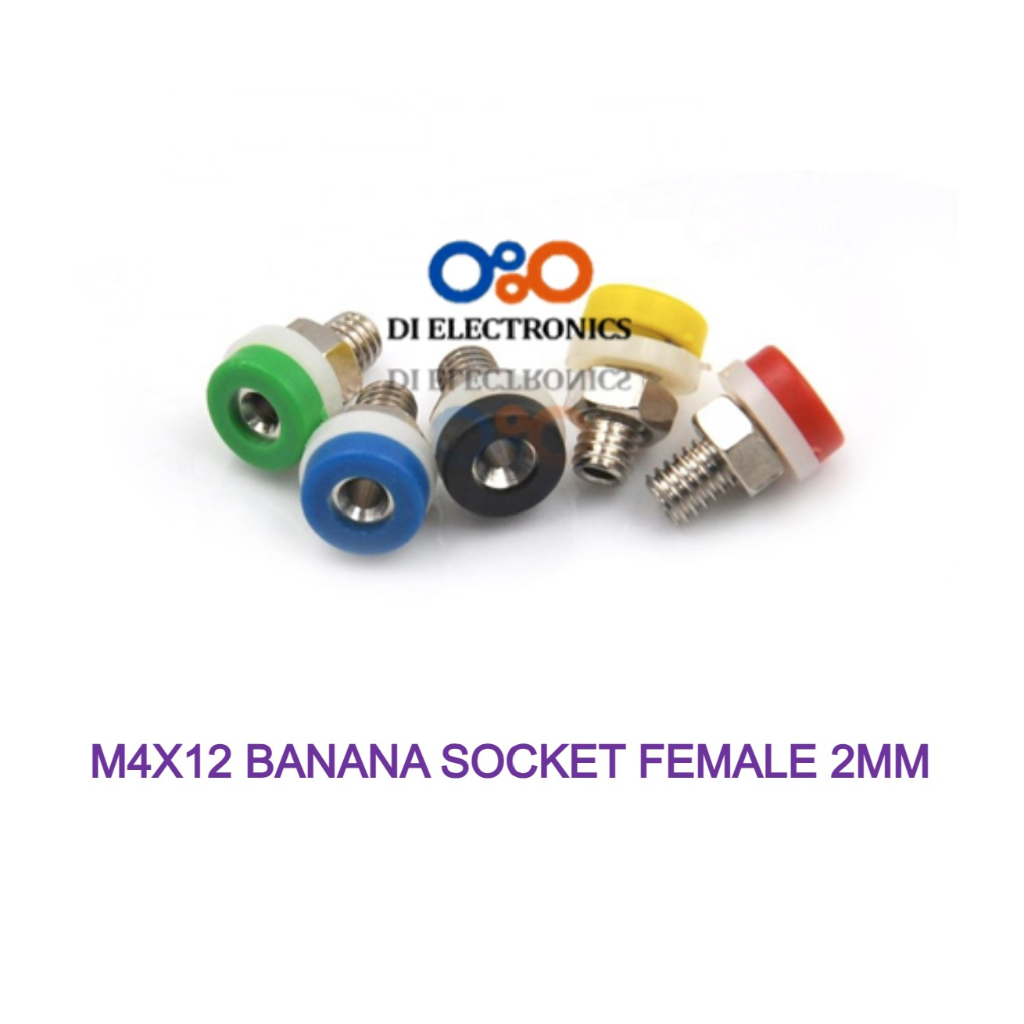 M4x12 2mm Banana Socket Female Panel Mount Power Plug Test Terminal