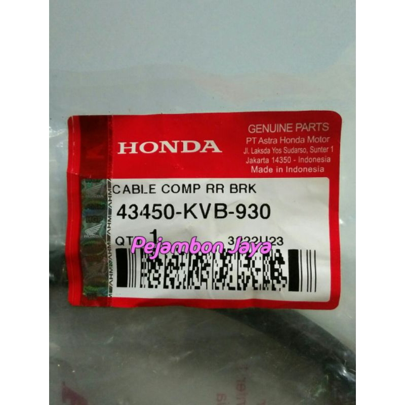 43450KVB930 CABLE COMP RR BRK