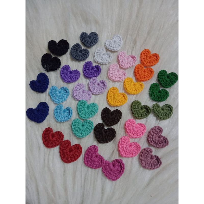 Hiasan rajut bentuk love||Aplikasi rajut love||Aplikasi hiasan rajut bentuk love