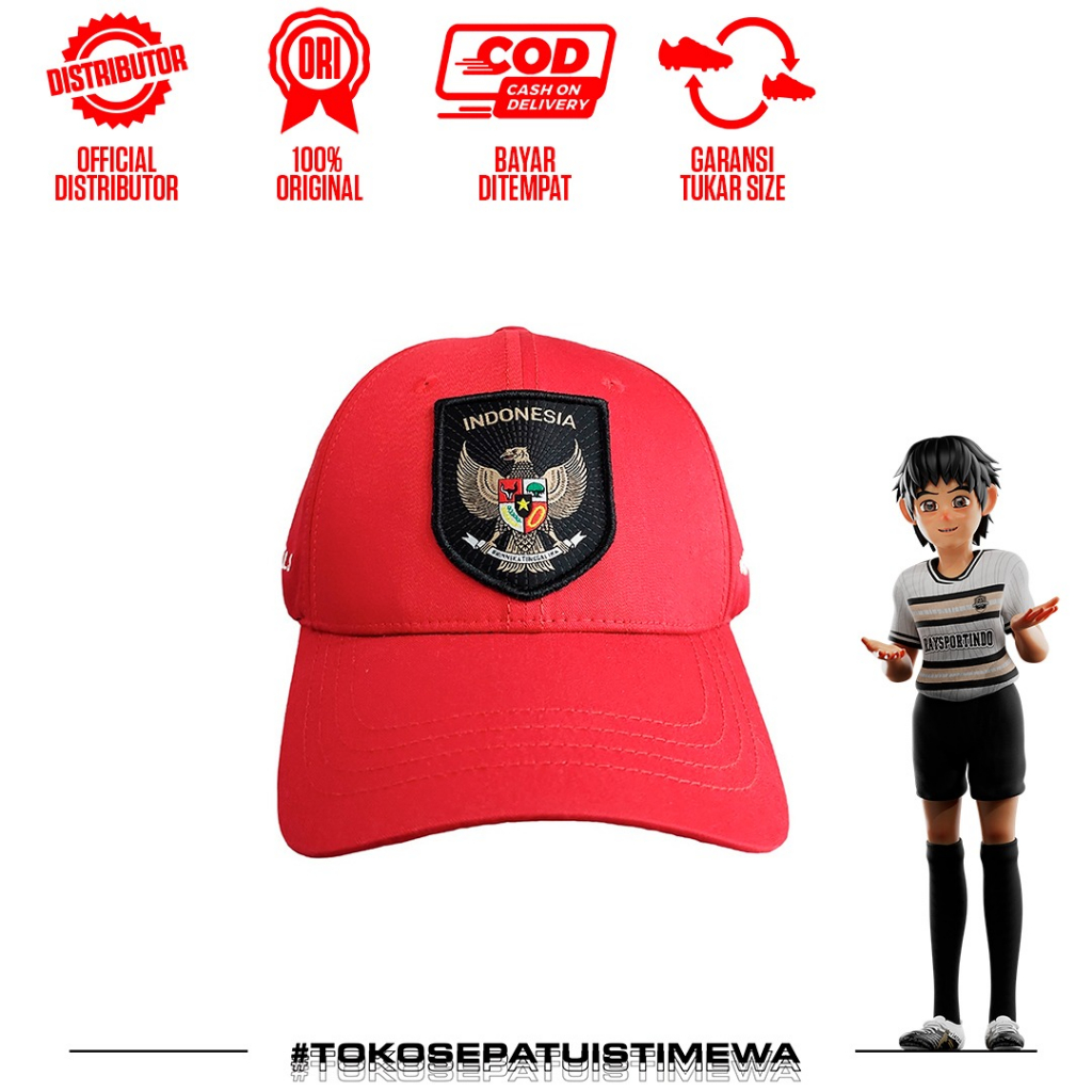 TOPI MILLS INDONESIA CAP RED