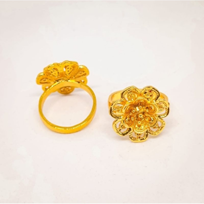 Cincin Bunga Kendari Dubai Xuping terbaru Lapis Emas