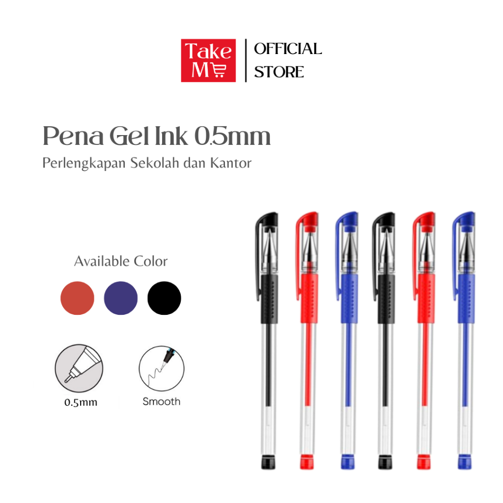 

TAKE ME Pena Gel Ink 0.5mm Perlengkapan Sekolah/Kantor