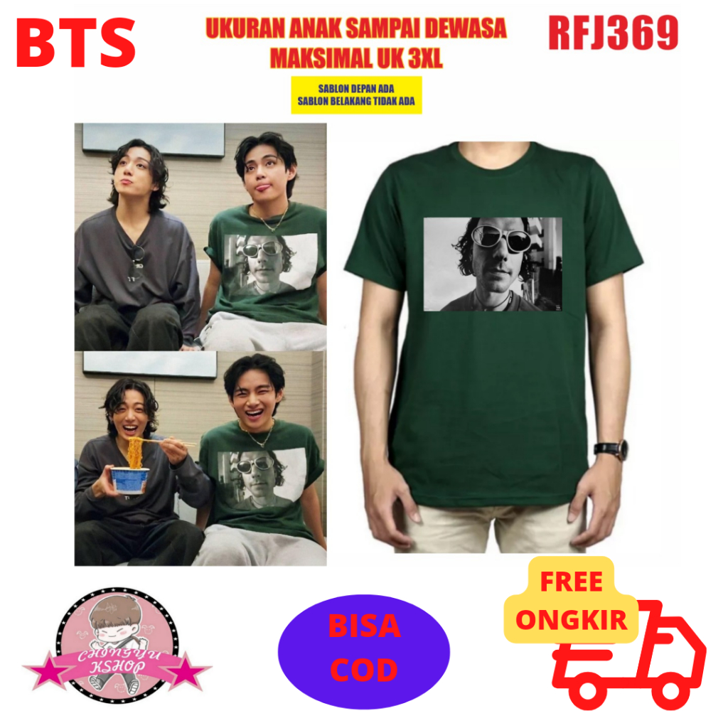 (RFJ369) Baju Kaos Bts Kim Taehyung V Photo