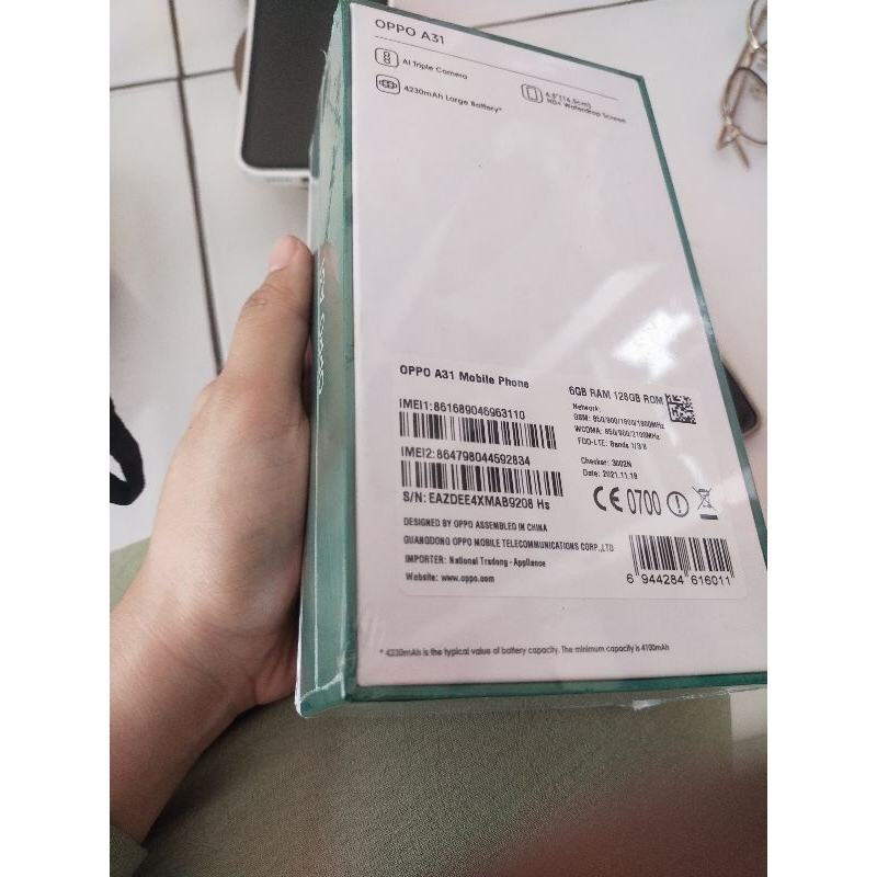 Oppo A31 ram 6/128GB