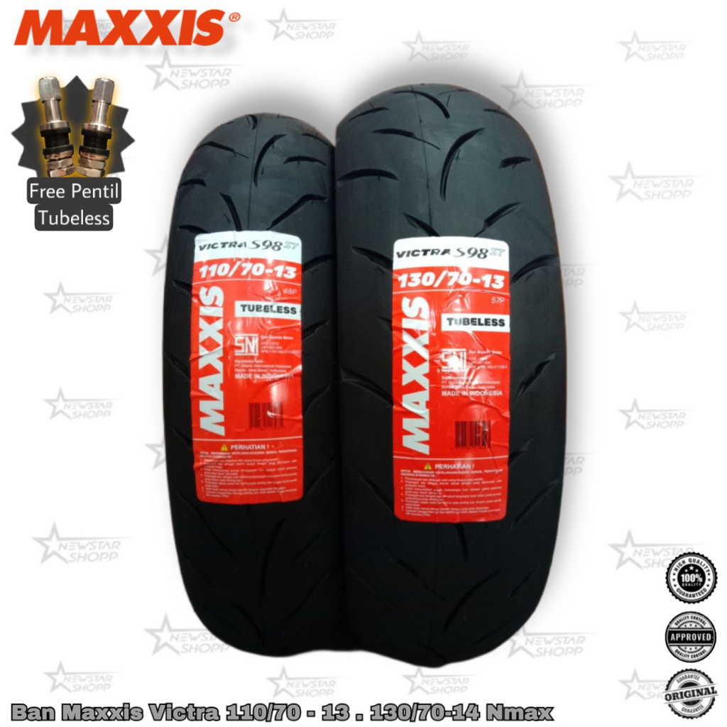 Paketan Ban Luar Maxxis Victra S98 ST 110/70-13 130/70-13 Set Depan Belakang Nmax New / Old produksi