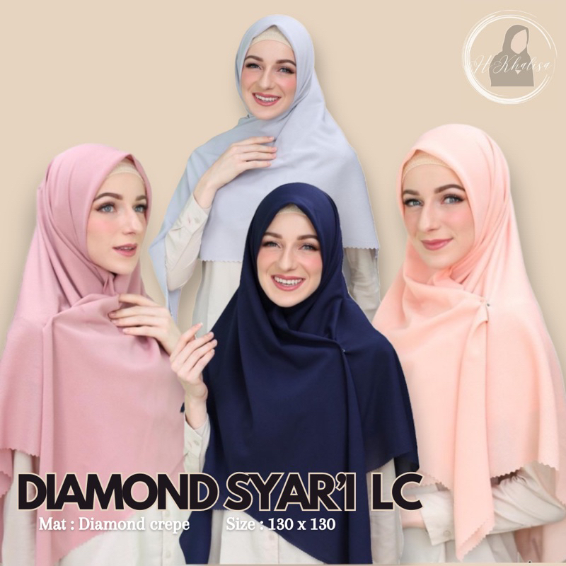 HIJAB Segi Empat Diamond Syar’i Original By Azarasuperfashion