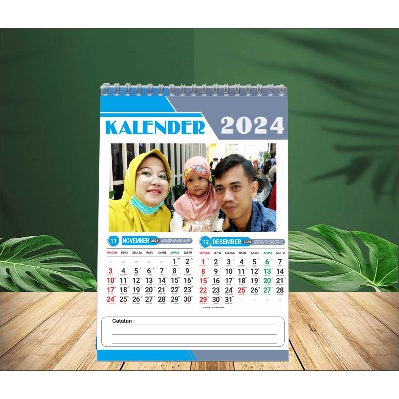 

kalender meja duduk 2024 custom foto