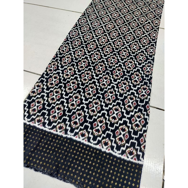Kain Semi Sutra Motif Ulos. Bahan Batik Prada Motif Songket | Material Silky | semi sutra | meteran 