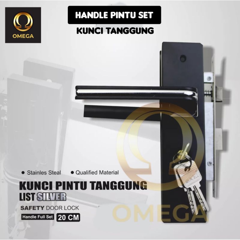 Handle set kunci pintu tanggung/Kunci pintu tanggung