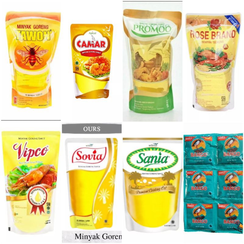

bandling minyak goreng 1 liter+kecap bangau