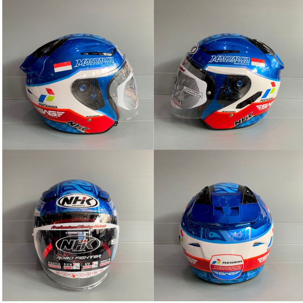 HELM NHK HALF FACE R1 GP EDITION MANDALIKA